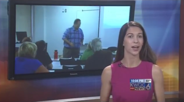 Screenshot of KWQC TV 6 News story on Substitute teacher authorization classes